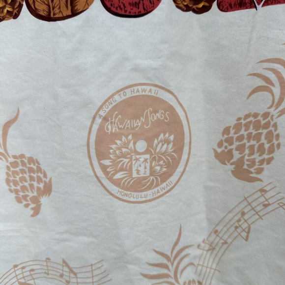 Vintage Hawaiian Togs Button Front Short Sleeve Shirt Size XL Guitars Pineapples - Picture 10 of 11